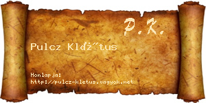 Pulcz Klétus névjegykártya